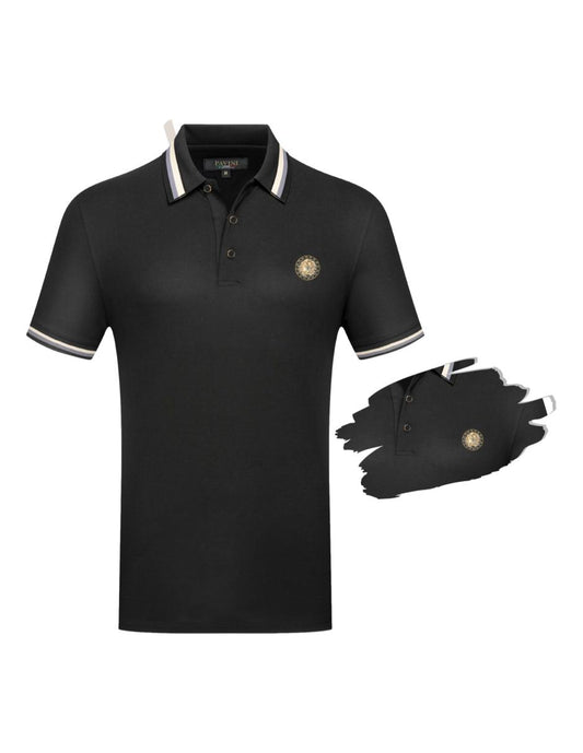 Playera Para Hombre Marca Pavini P-2202 Black