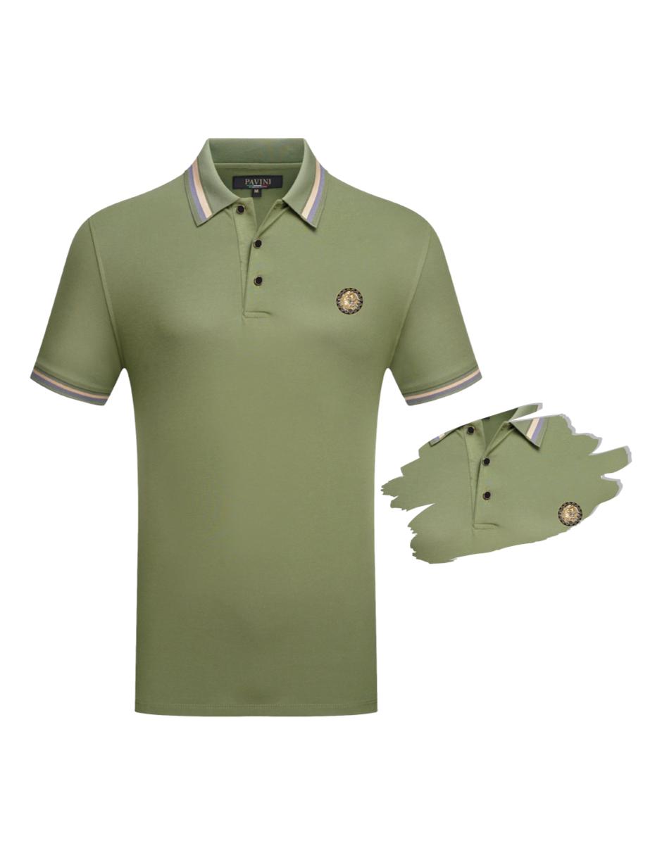 Playera Para Hombre Marca Pavini P-2202 Green