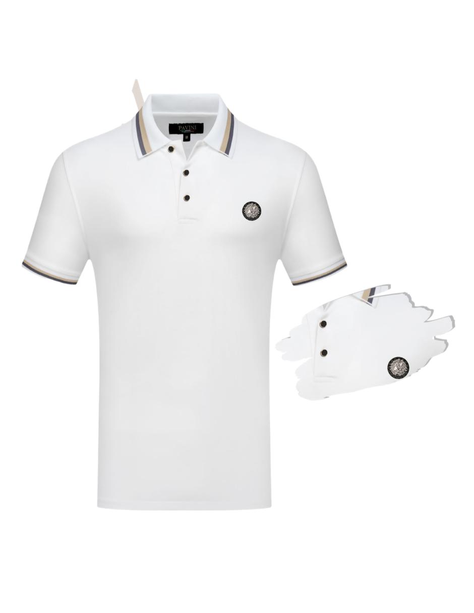 Playera Para Hombre Marca Pavini P-2202 White