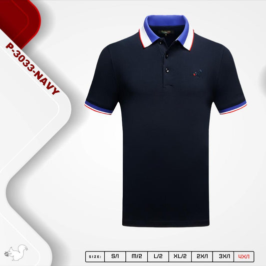 Playera Para Hombre Marca Pavini P-3033 Navy