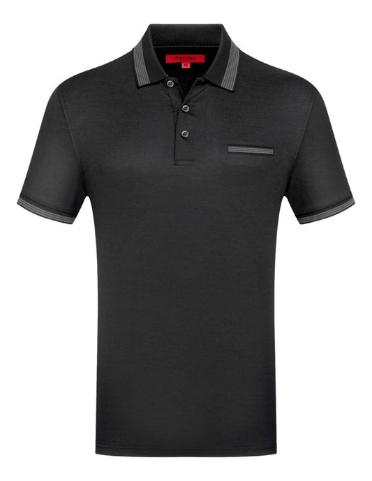 Playera Para Hombre Marca Pavini P-3041 Black