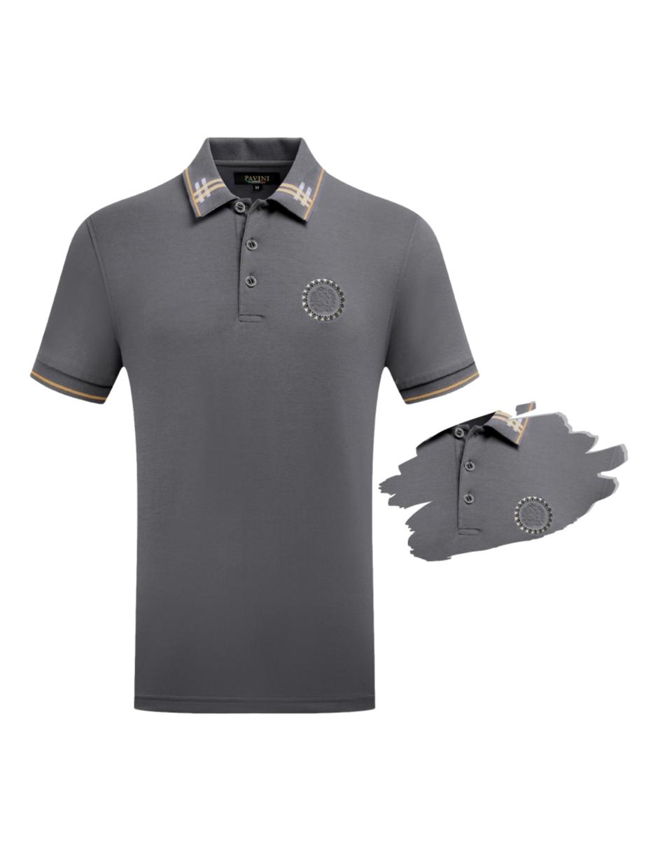 Playera Para Hombre Marca Pavini P-2049 D Grey