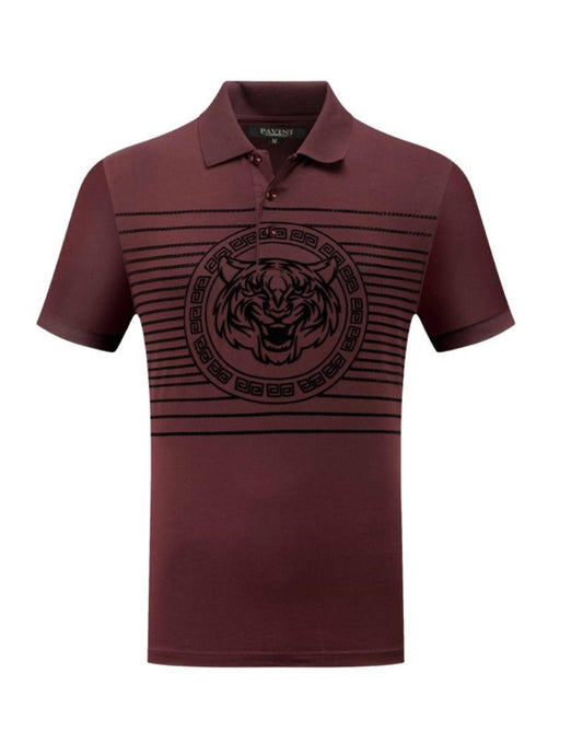 Playera Para Hombre Marca Pavini P-3064-BURGUNDY