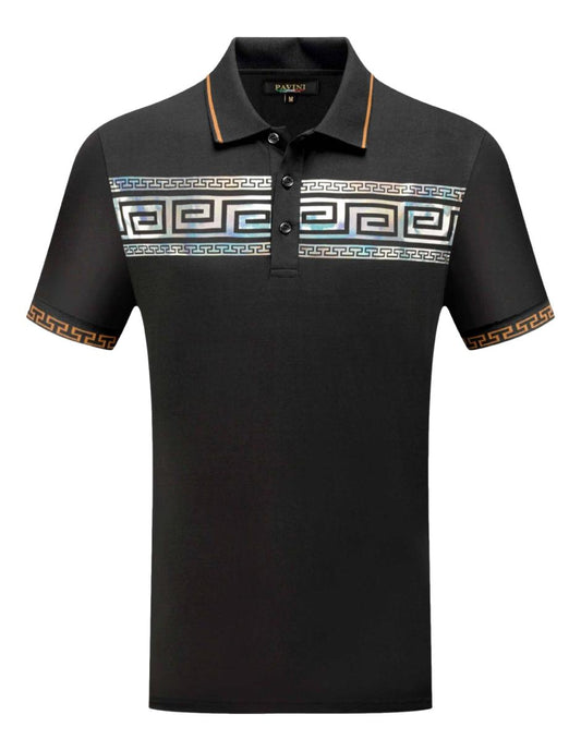 Playera Para Hombre Marca Pavini P-3071-BLACK