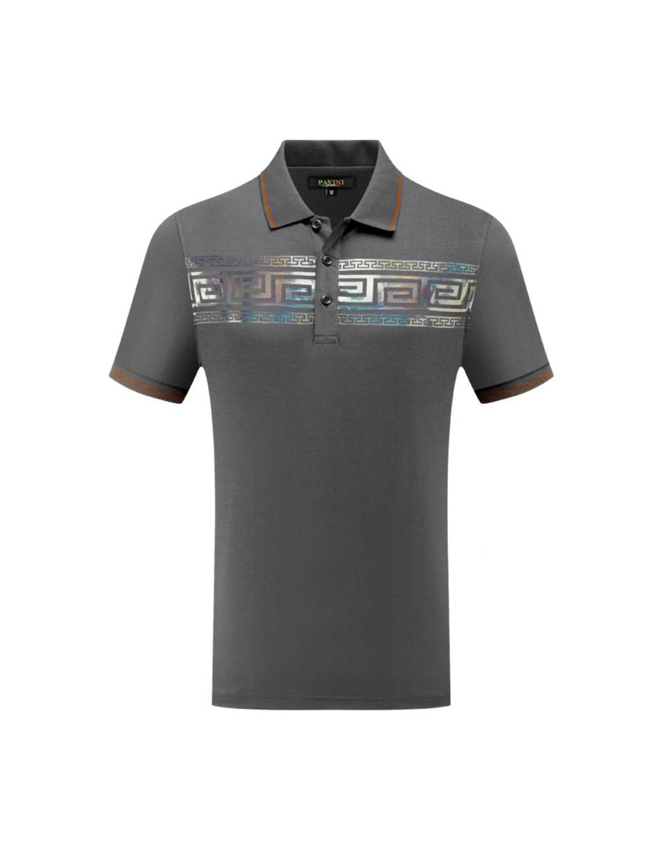 Playera Para Hombre Marca Pavini P-3071 CHARCOAL