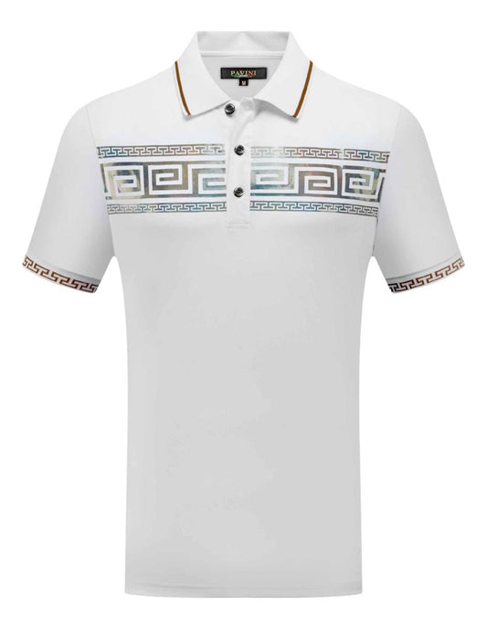 Playera Para Hombre Marca Pavini P-3071-WHITE