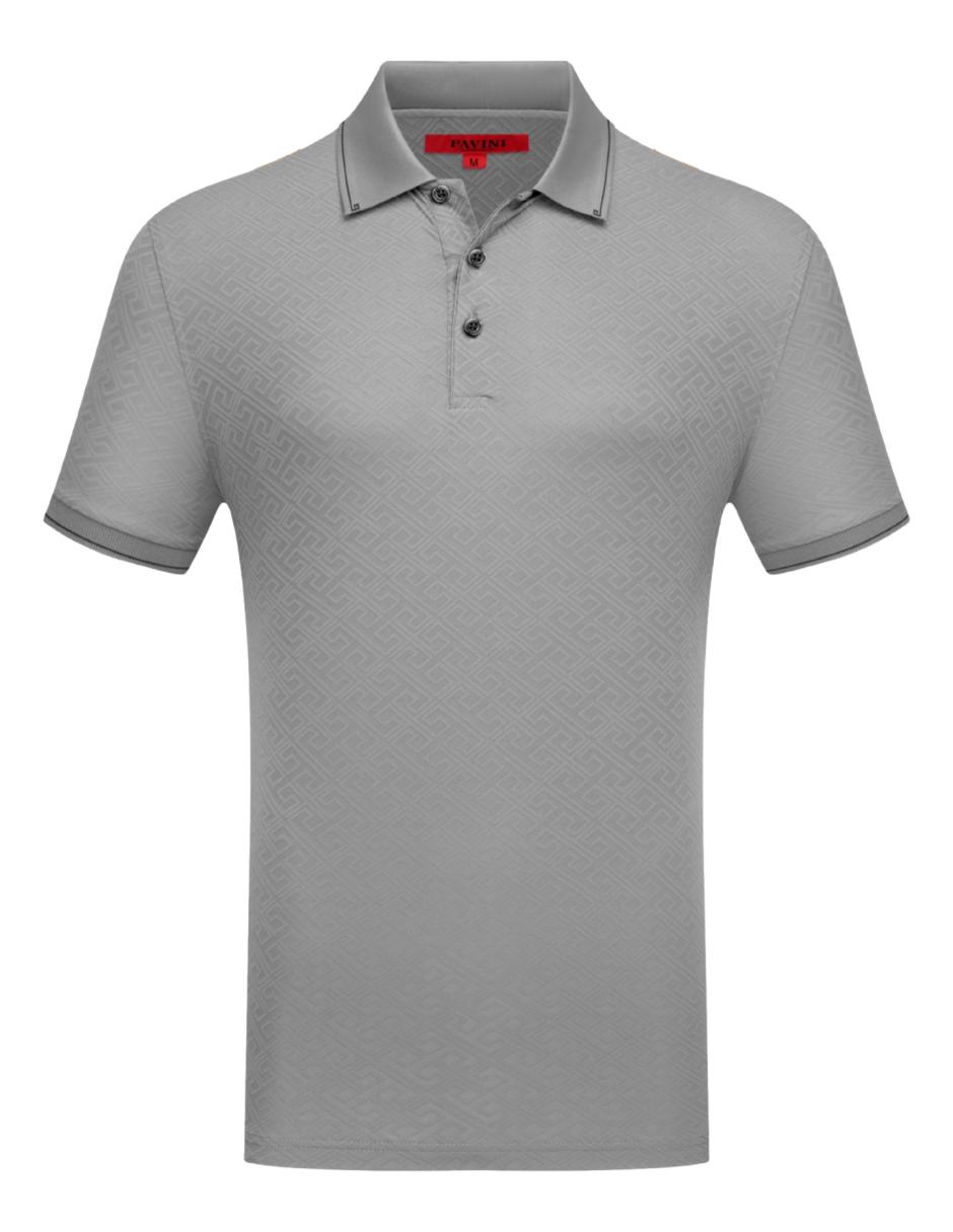 Playera Para Hombre Marca Pavini P-3085 Grey