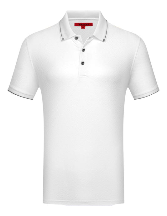 Playera Para Hombre Marca Pavini P-3085 White