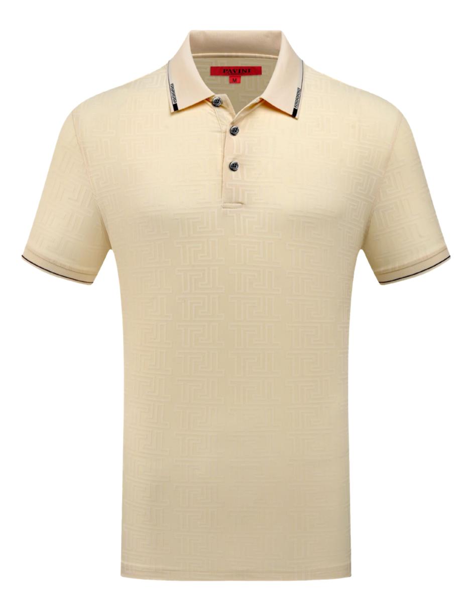 Playera Para Hombre Marca Pavini P-3086 Beige