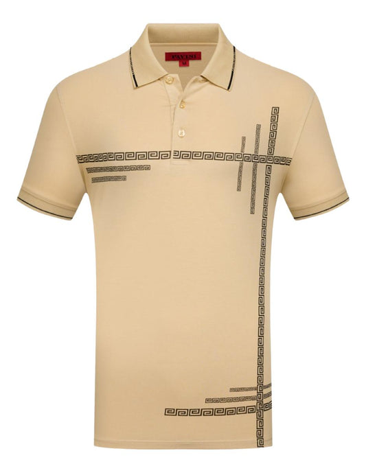 Playera Para Hombre Marca Pavini P-3118-BEIGE