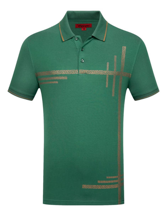 Playera Para Hombre Marca Pavini P-3118-GREEN