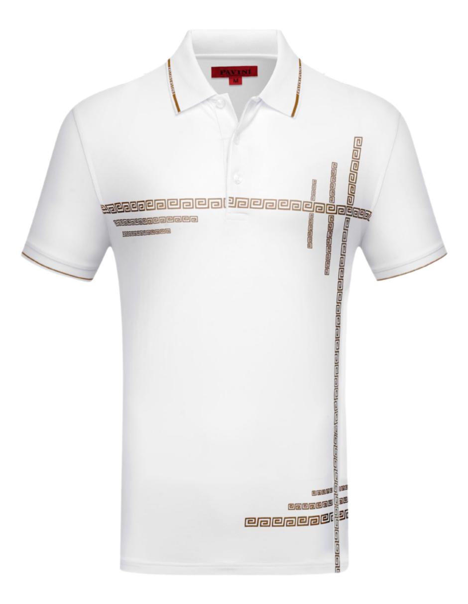 Playera Para Caballero Marca Pavini P-3118-WHITE