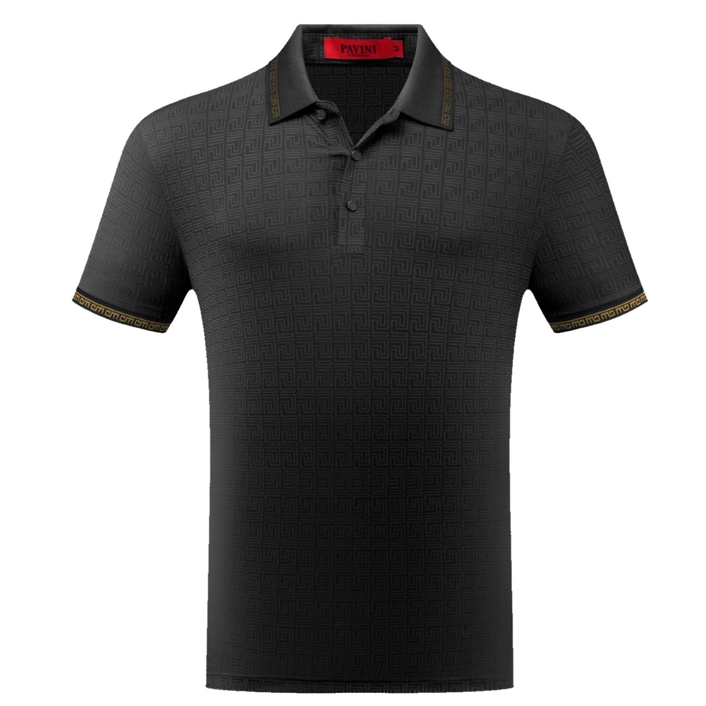 Playera Para Hombre Marca Pavini P-3131 Black