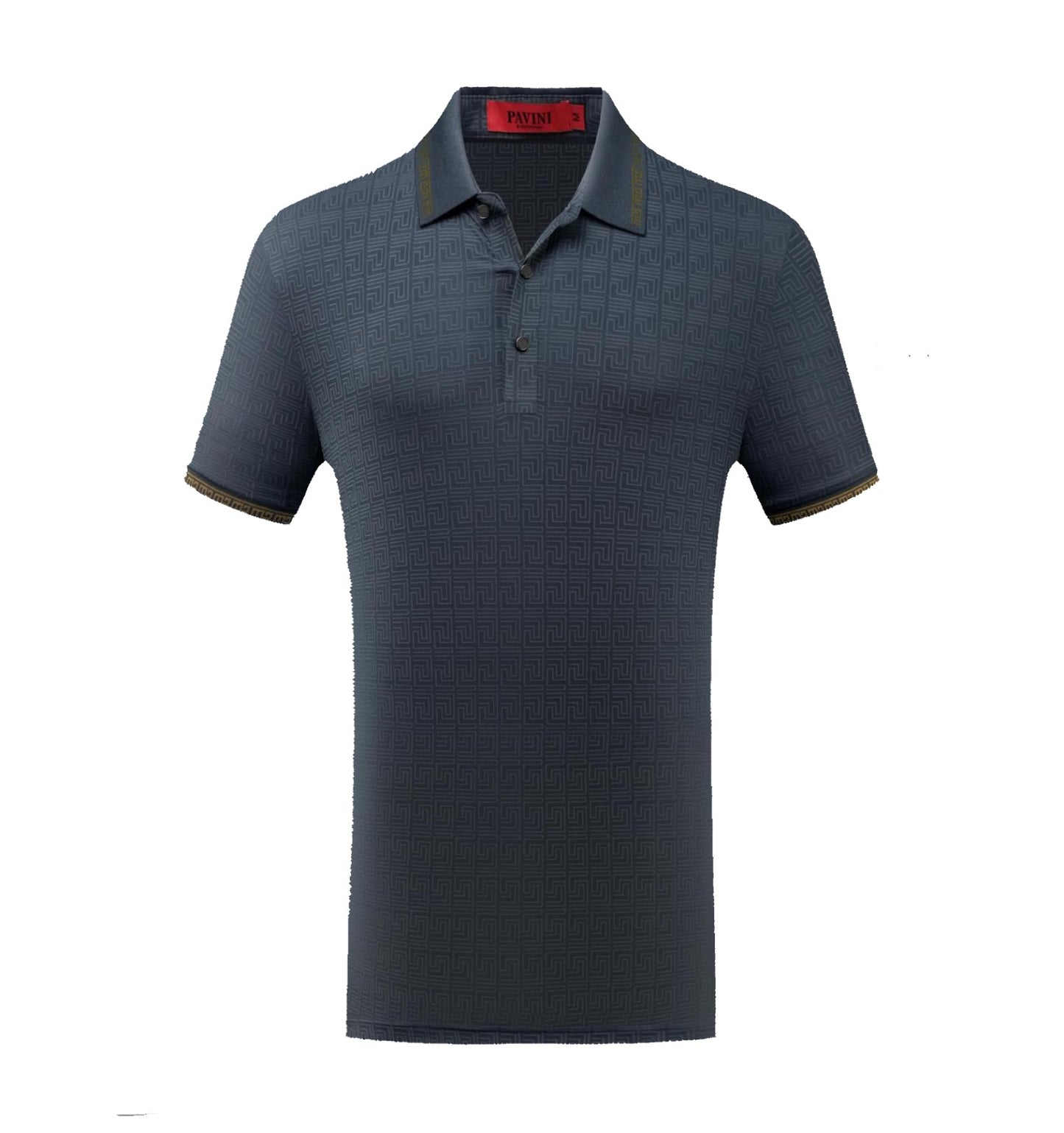 Playera Para Hombre Marca Pavini P-3131 Charcoal