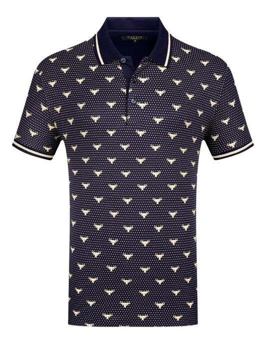 Playera Para Hombre Marca Pavini P-5302 Navy