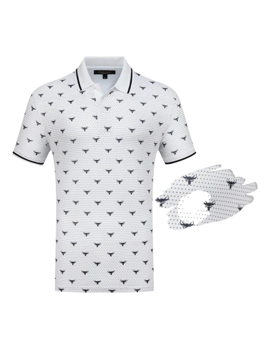 Playera Para Hombre Marca Pavini P-5302 White