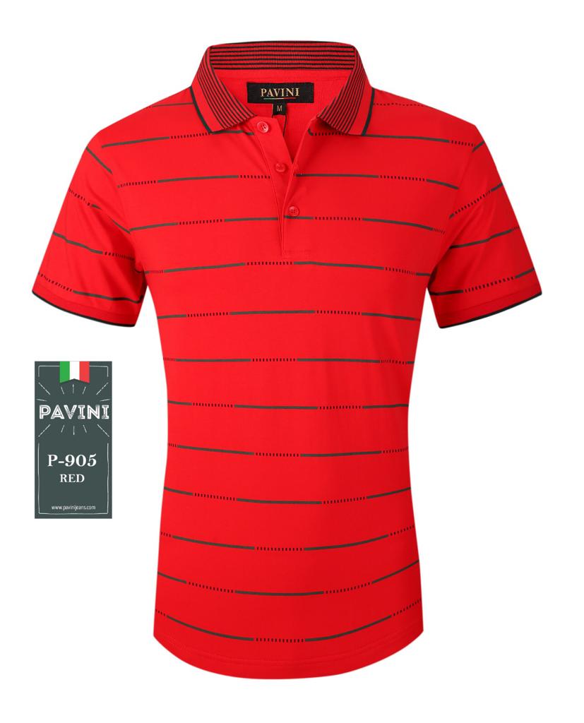 Playera Para Hombre Marca Pavini P-905 Red