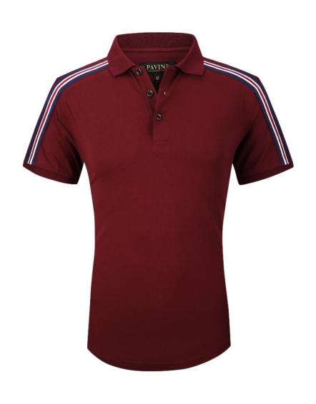 Playera Para Hombre Marca Pavini P-982 Burgundy