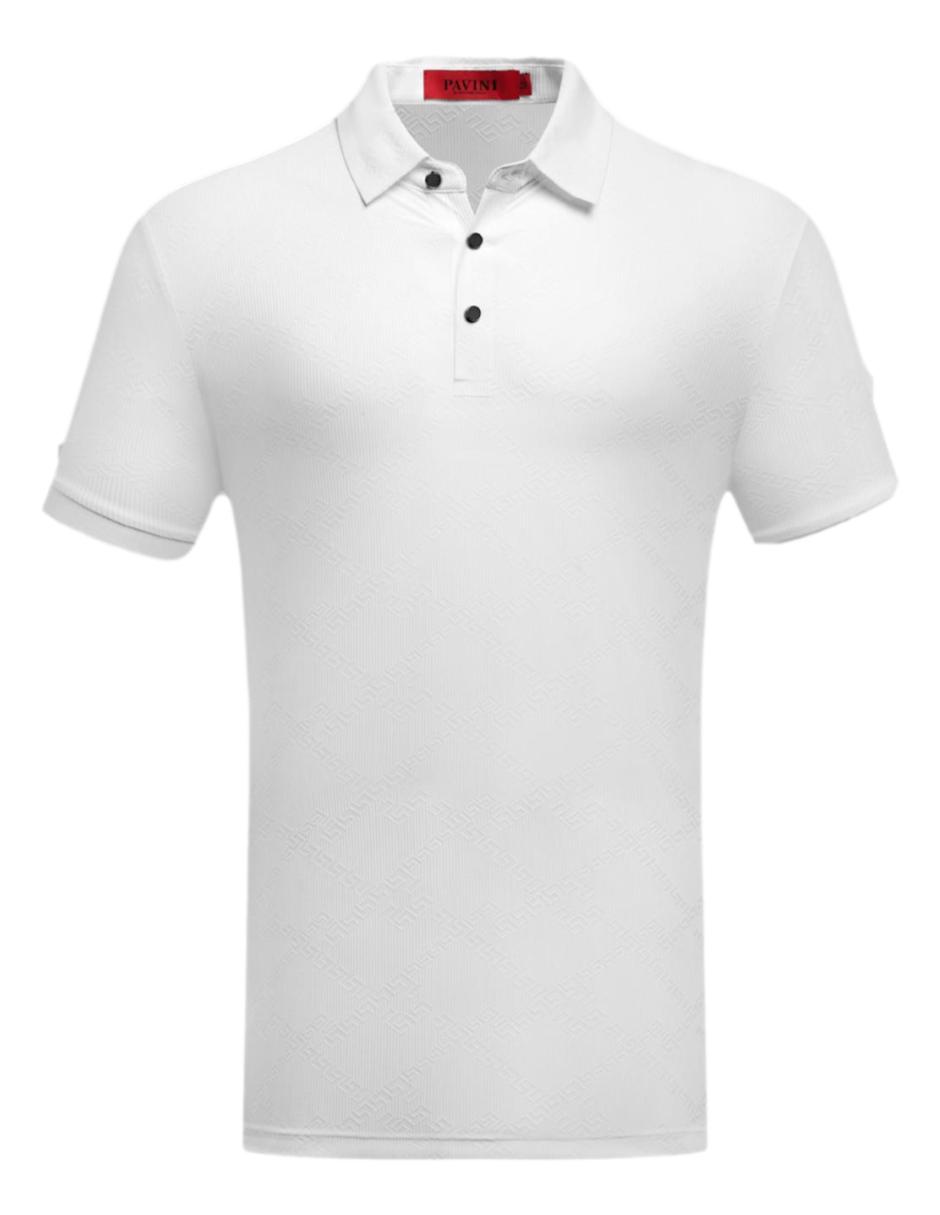 Playera Para Hombre Marca Pavini P-3169 White