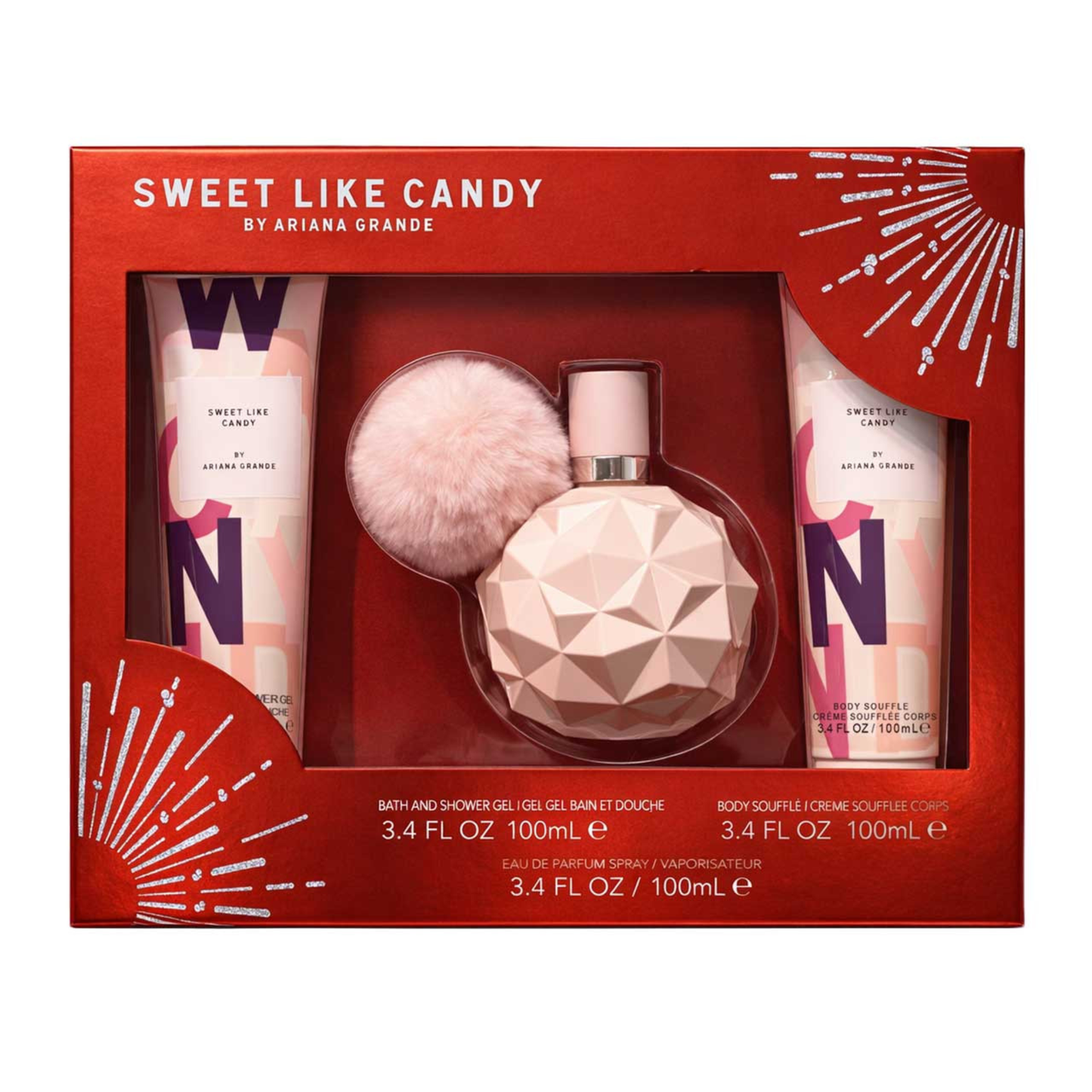 Set de perfume Ariana Grande Sweet Like Candy 100ml EDP 3 pzas