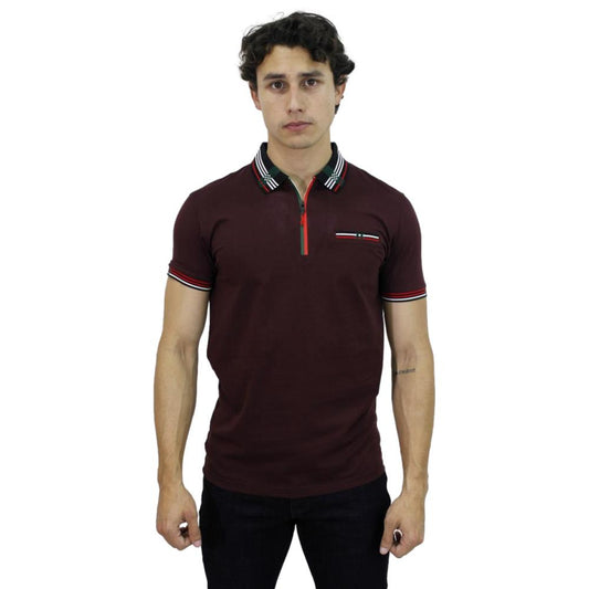 Playera para Hombre Marca PAVINI PT-989 BURGUNDY