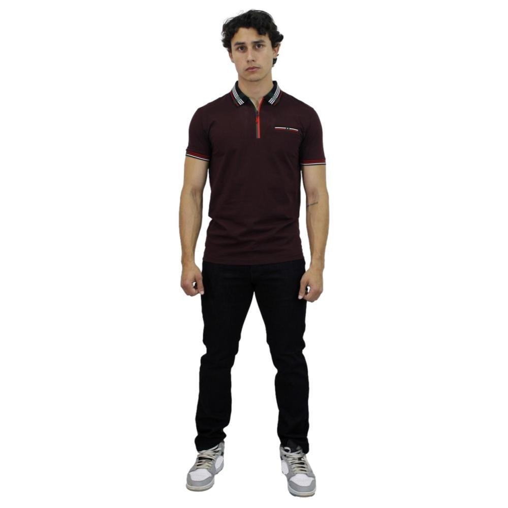 Playera para Hombre Marca PAVINI PT-989 BURGUNDY