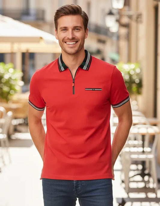 Playera Para Hombre Marca Pavini Pt-989 Red