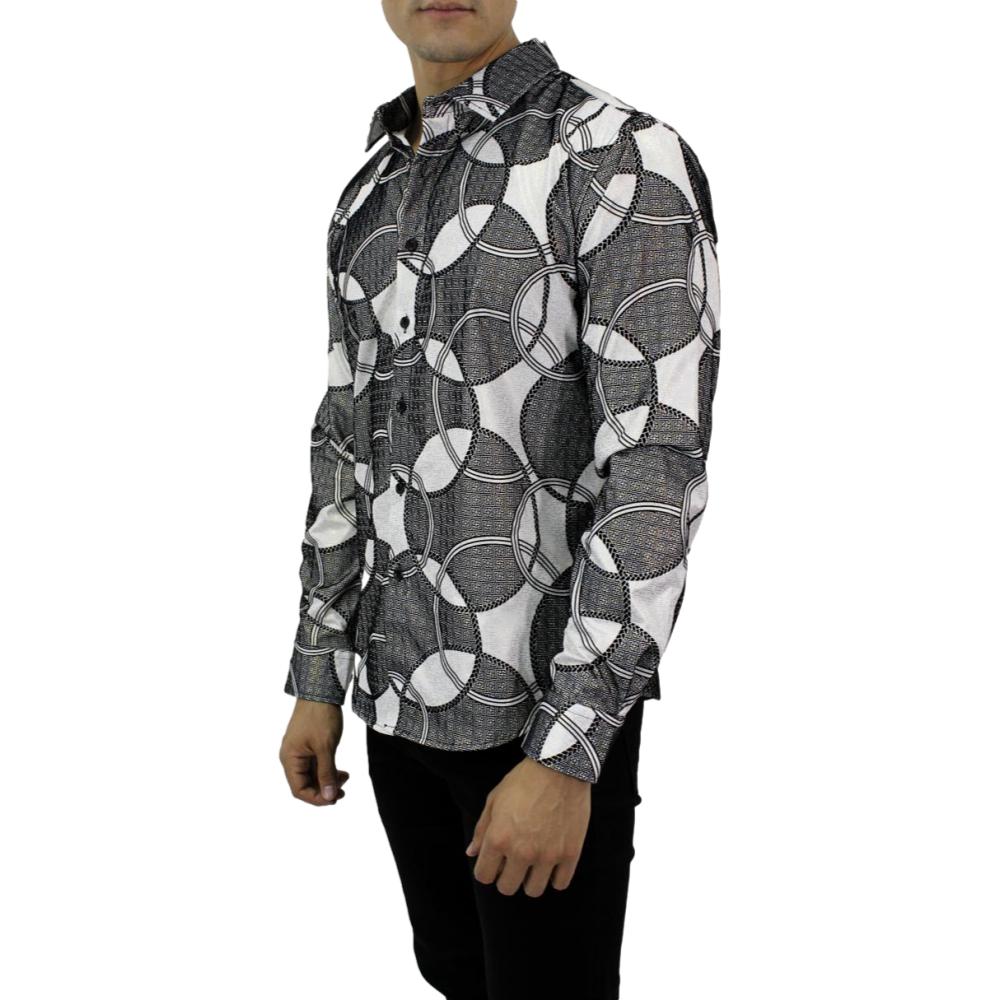 Camisa para Hombre Marca PAVINI PVLS-011-12 GREY WHITE