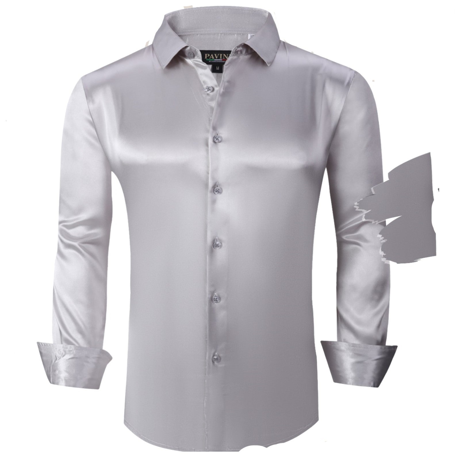 Camisa Para Hombre Marca Pavini PVLS027-01 Gris