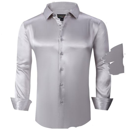 Camisa Para Hombre Marca Pavini PVLS027-01 Gris