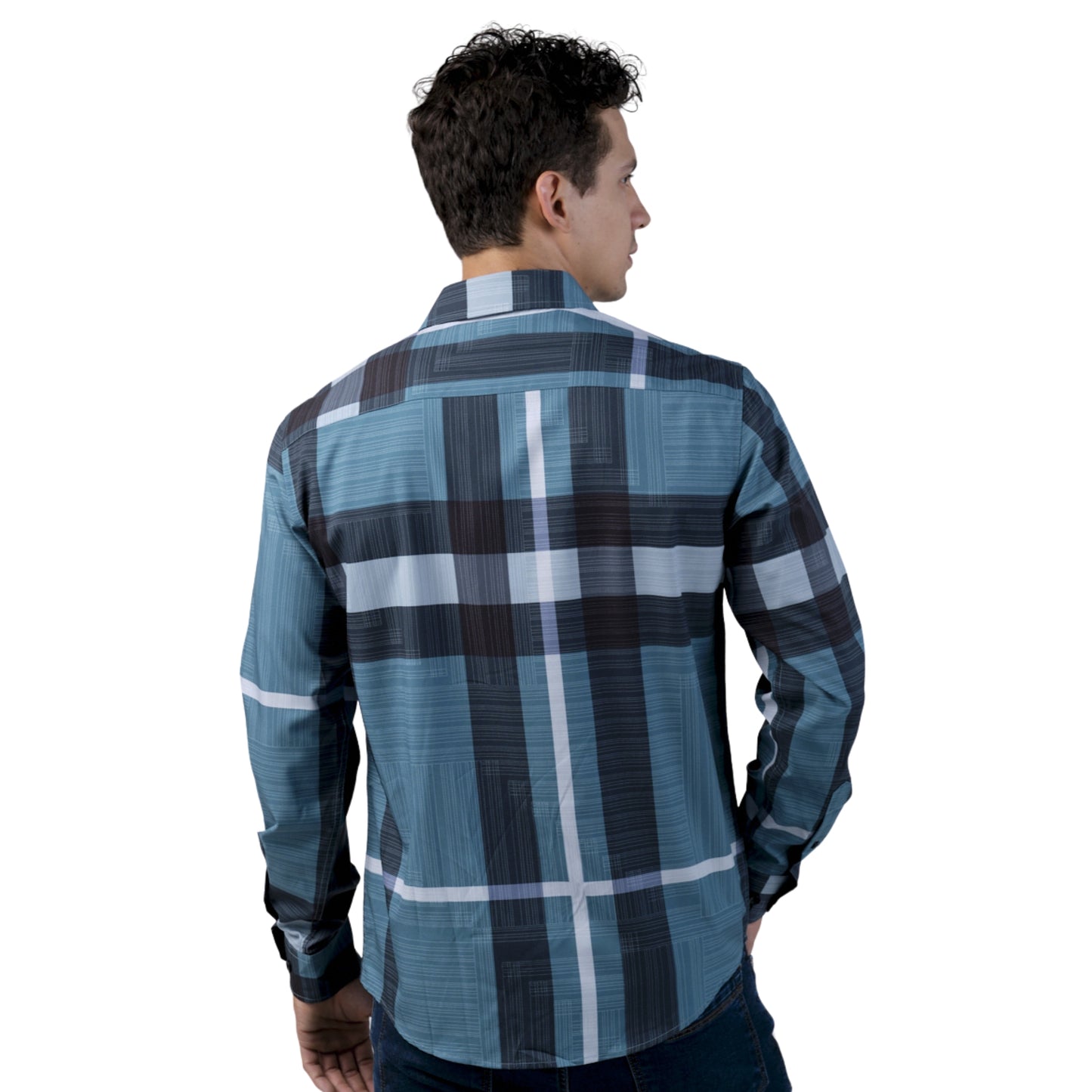 Camisa Para Hombre Marca Pavini PVLS104-01 Azul