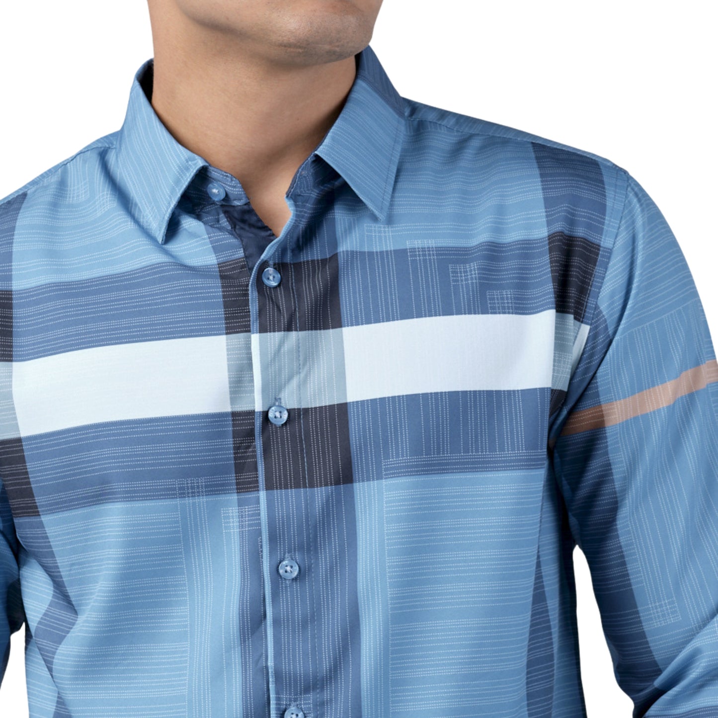 Camisa Para Hombre Marca Pavini PVLS104-02 azul cielo