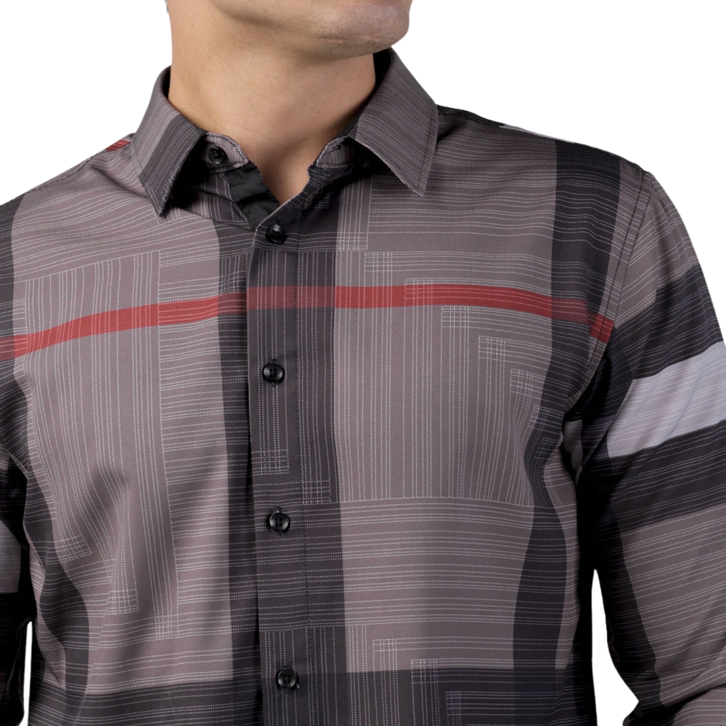 Camisa Para Hombre Marca Pavini PVLS104-03 gris