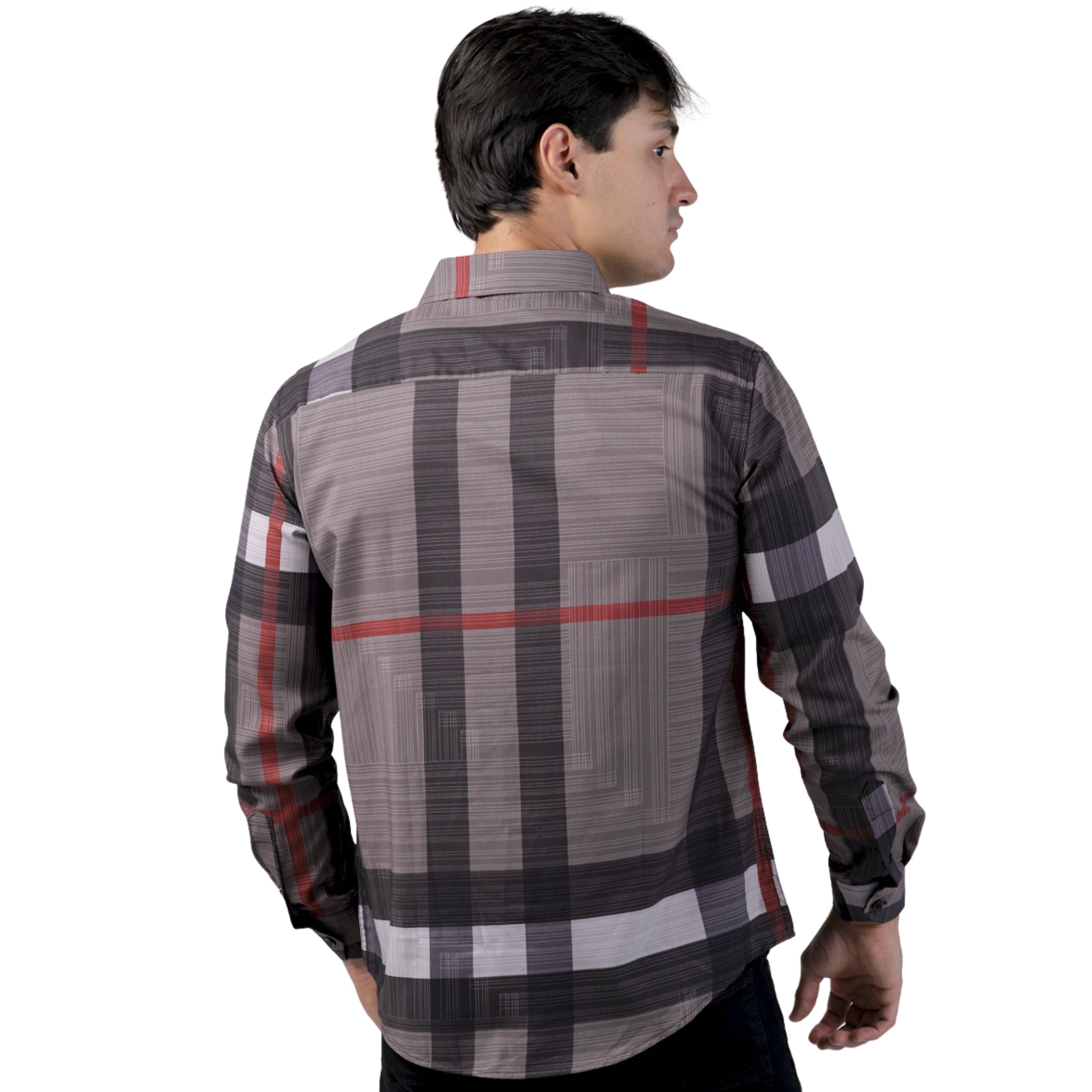 Camisa Para Hombre Marca Pavini PVLS104-03 gris