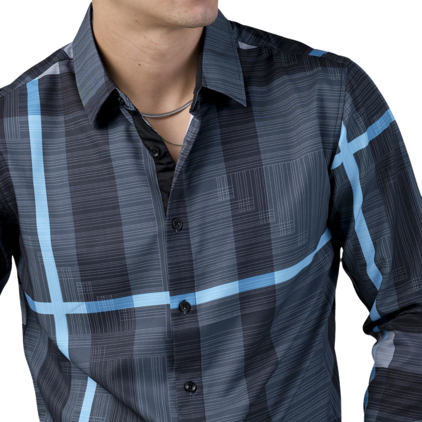 Camisa Para Hombre Marca Pavini PVLS104-04 azul marino