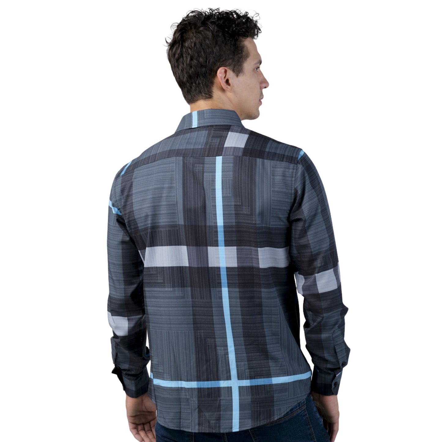 Camisa Para Hombre Marca Pavini PVLS104-04 azul marino