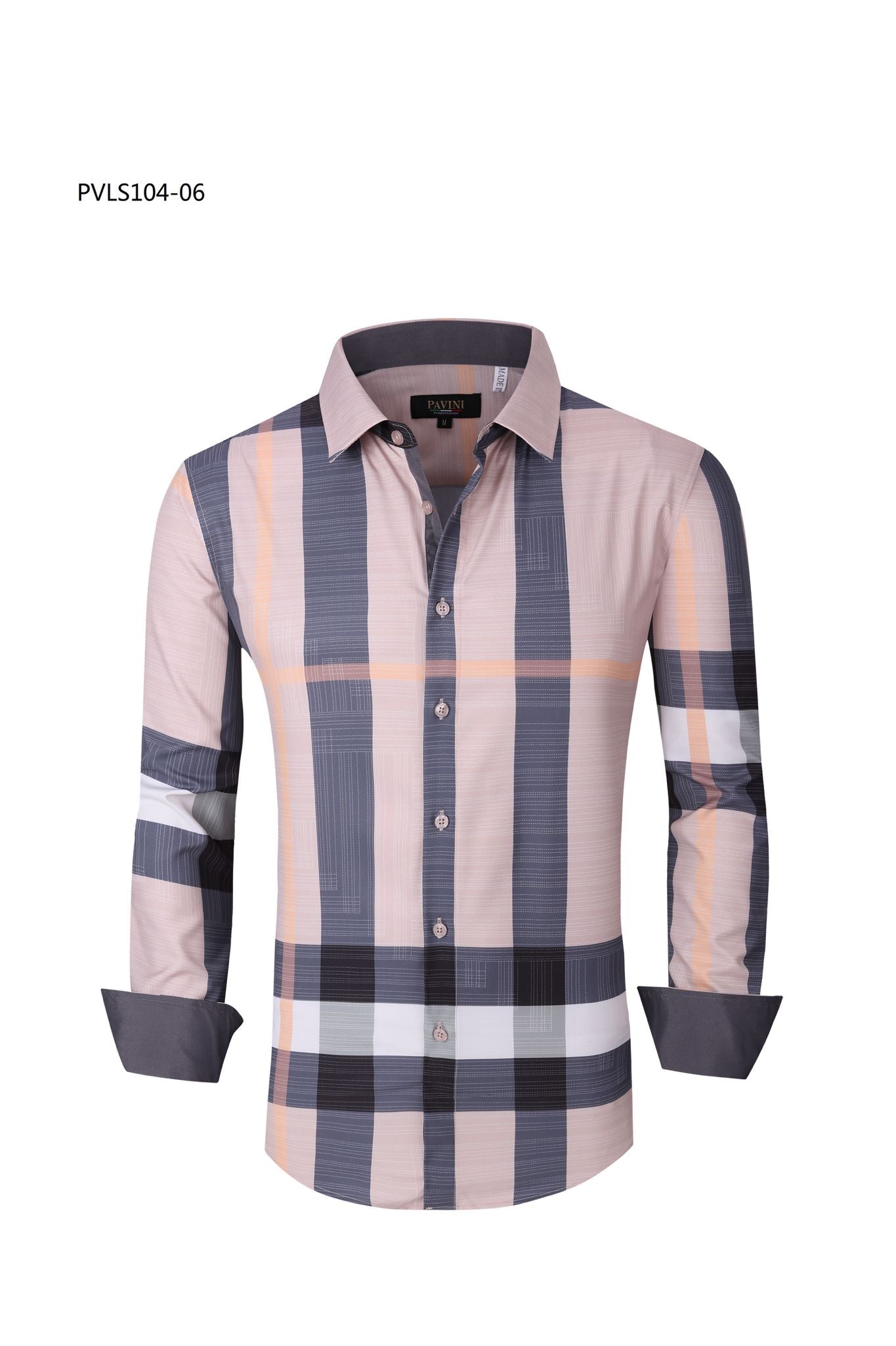 Camisa Para Hombre Marca Pavini PVLS104-06 Khaki