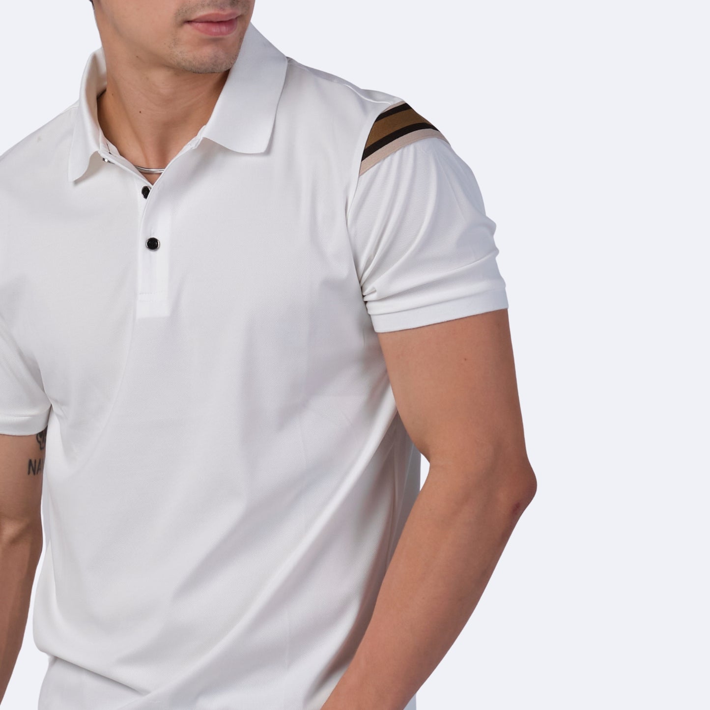 Playera Para Hombre Marca Huggo Valentino HV-67 White