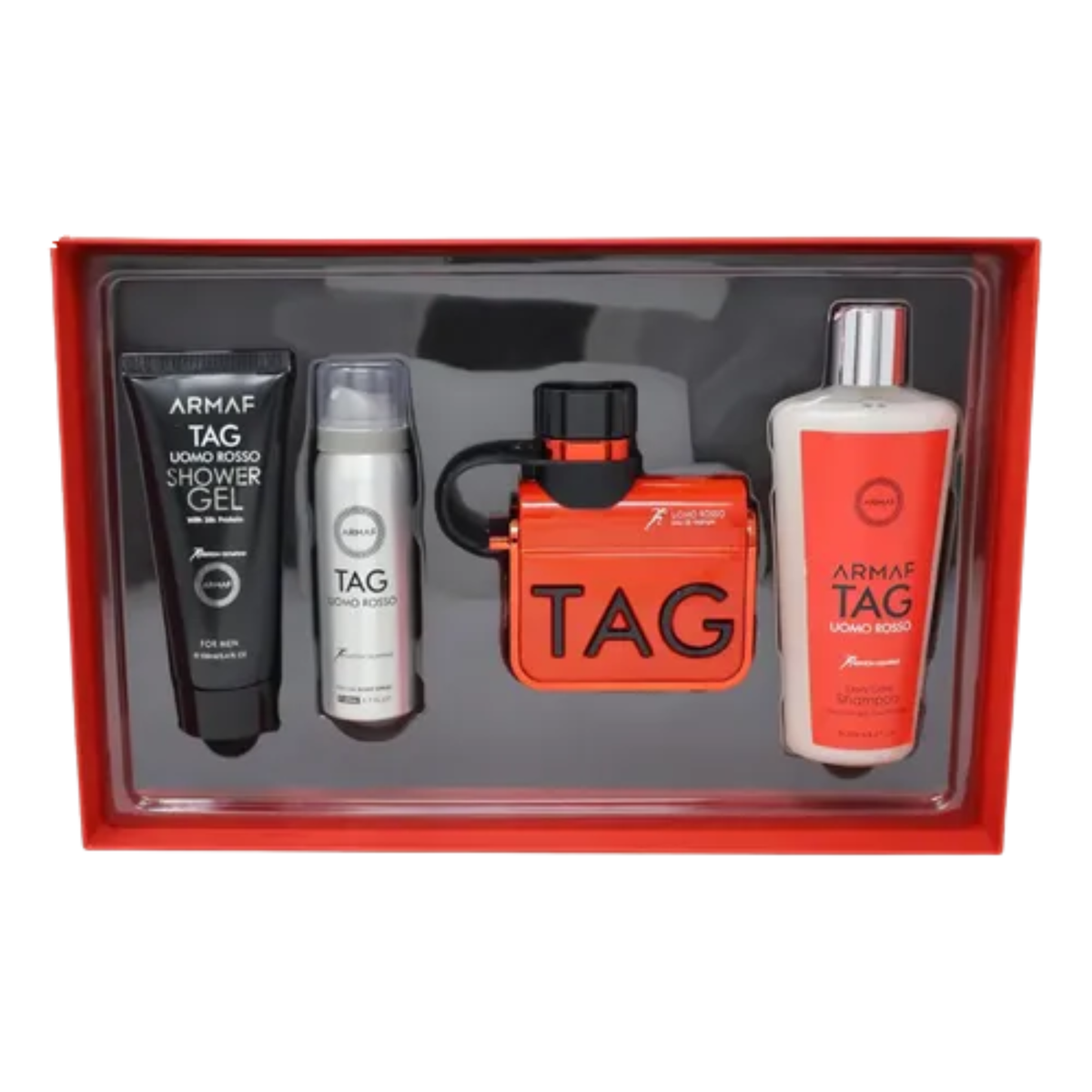 Set Armaf Tag Uomo Rosso de 4 Piezas