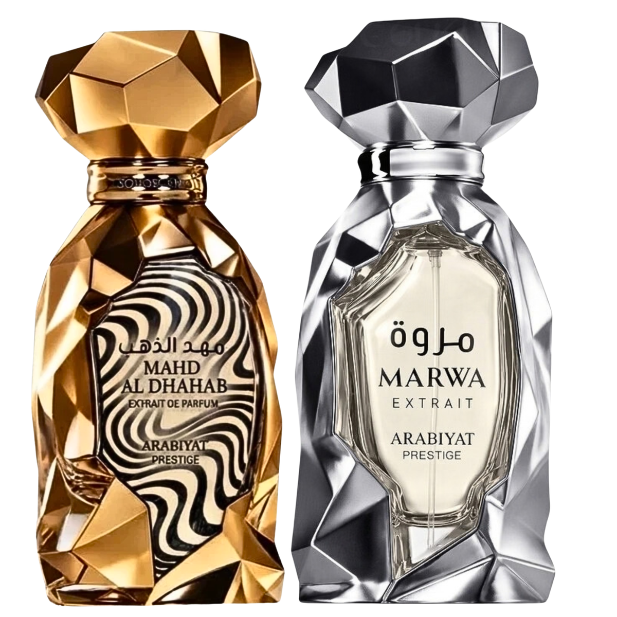 Duo Perfume Arabiyat Marwa Extrait y MAHD AL DHAHAB Extrait de 60 ml XDP