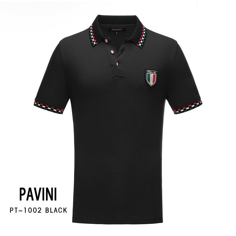 Playera Para Hombre Marca Pavini PT-1002 Black