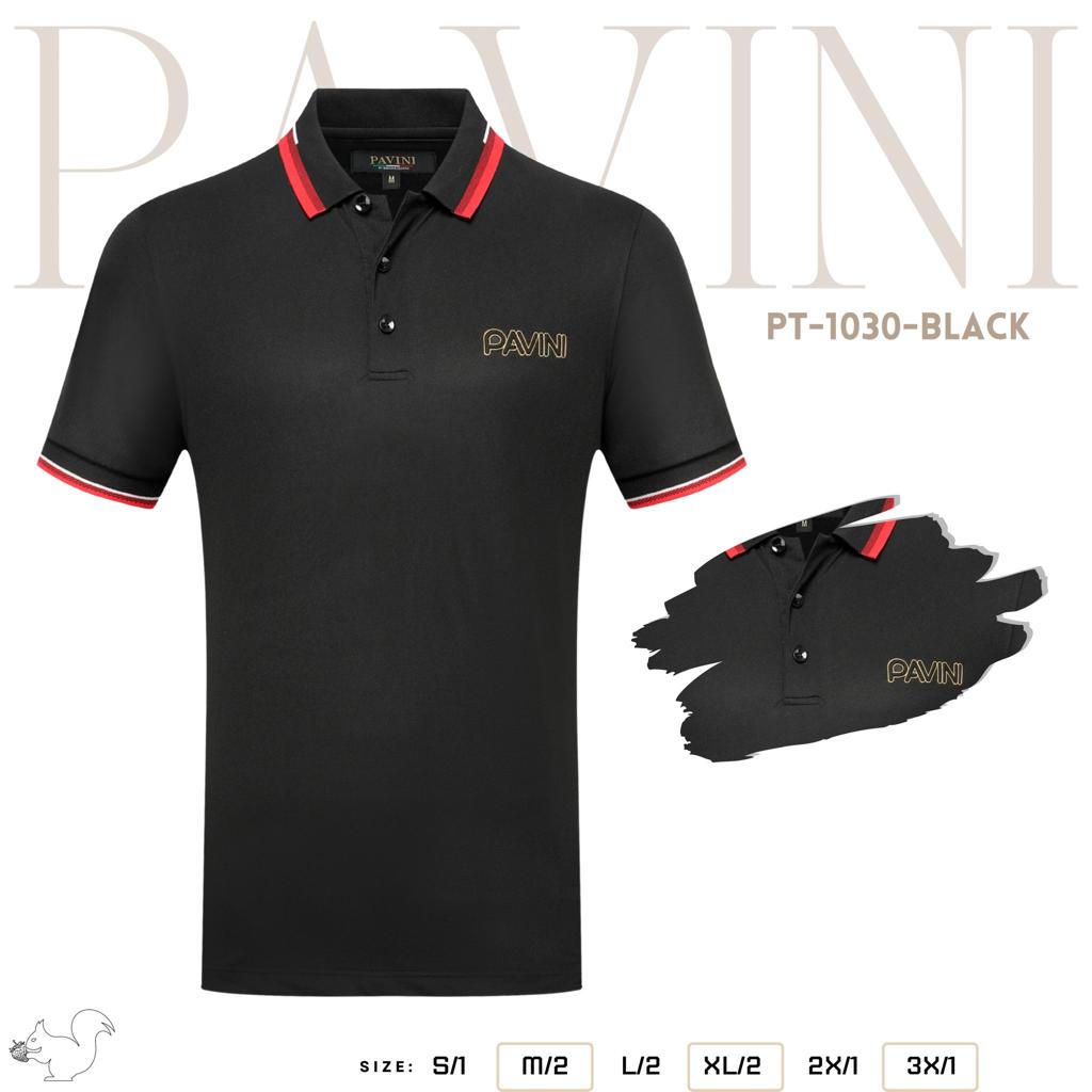 Playera Para Hombre Marca Pavini Pt-1030 Black