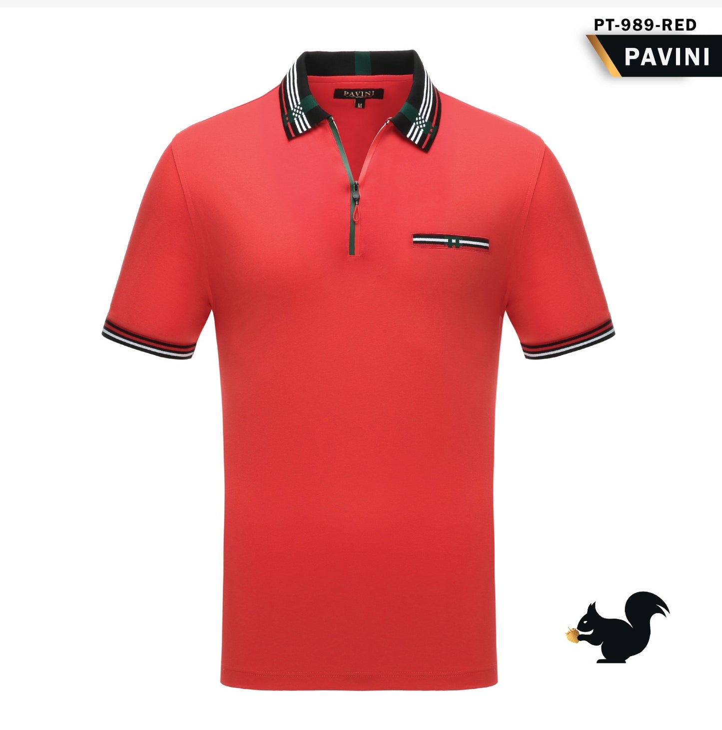 Playera Para Hombre Marca Pavini Pt-989 Red