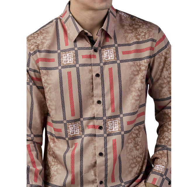 Camisa Benzini Para Caballero Marron Pvls010-11