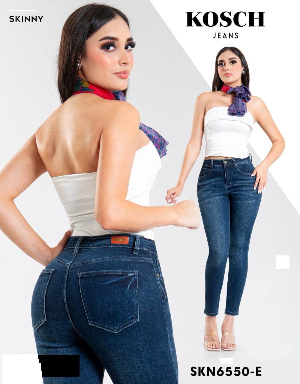 Pantalon para mujer marca KOSCH jeans mezclilla SKN6550-E  Azul