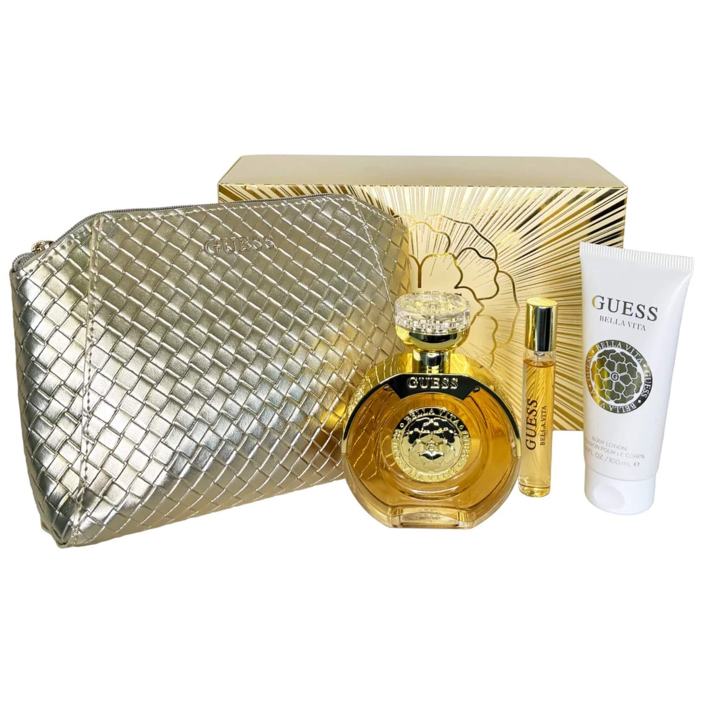 Set de Perfume GUESS BELLA VITA 100ml EDP 4 Pzas