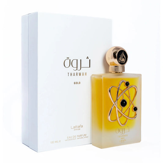 Perfume Para Dama Tharwah Gold Marca Lattafa 100 ml EDP