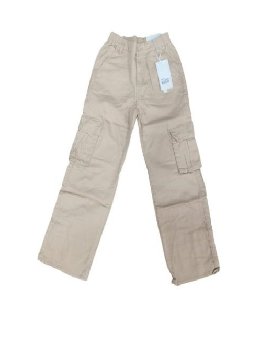Pantalon Para Mujer De Cargo Marca KOSCH Jeans Mezclilla WCN 6356 Beige