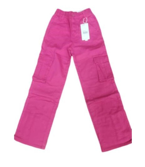 Pantalo Para Mujer De Cargo Marca KOSCH Jeans Mezclilla WCN 6356 Pink