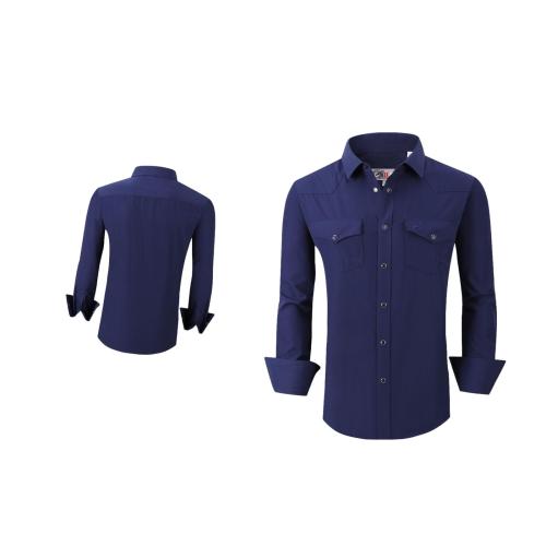 Camisa Para Hombre Vaquera Marca Cuaco WM022-025-02 Navy